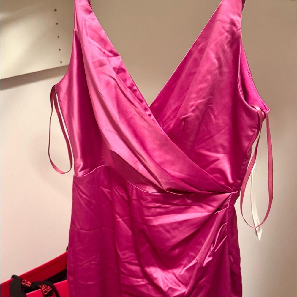NWT Aqua Pink Satin Dress